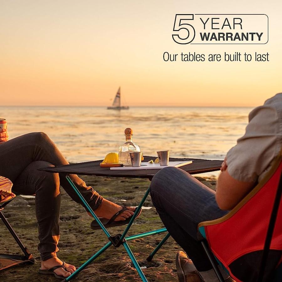 HELINOX TABLE ONE HARD TOP LIGHTWEIGHT, COLLAPSIBLE, PORTABLE, OUTDOOR CAMPING TABLE, REGULAR - 23.5 X 16 INCHES, BLUE BANDANA | Helinox | 06