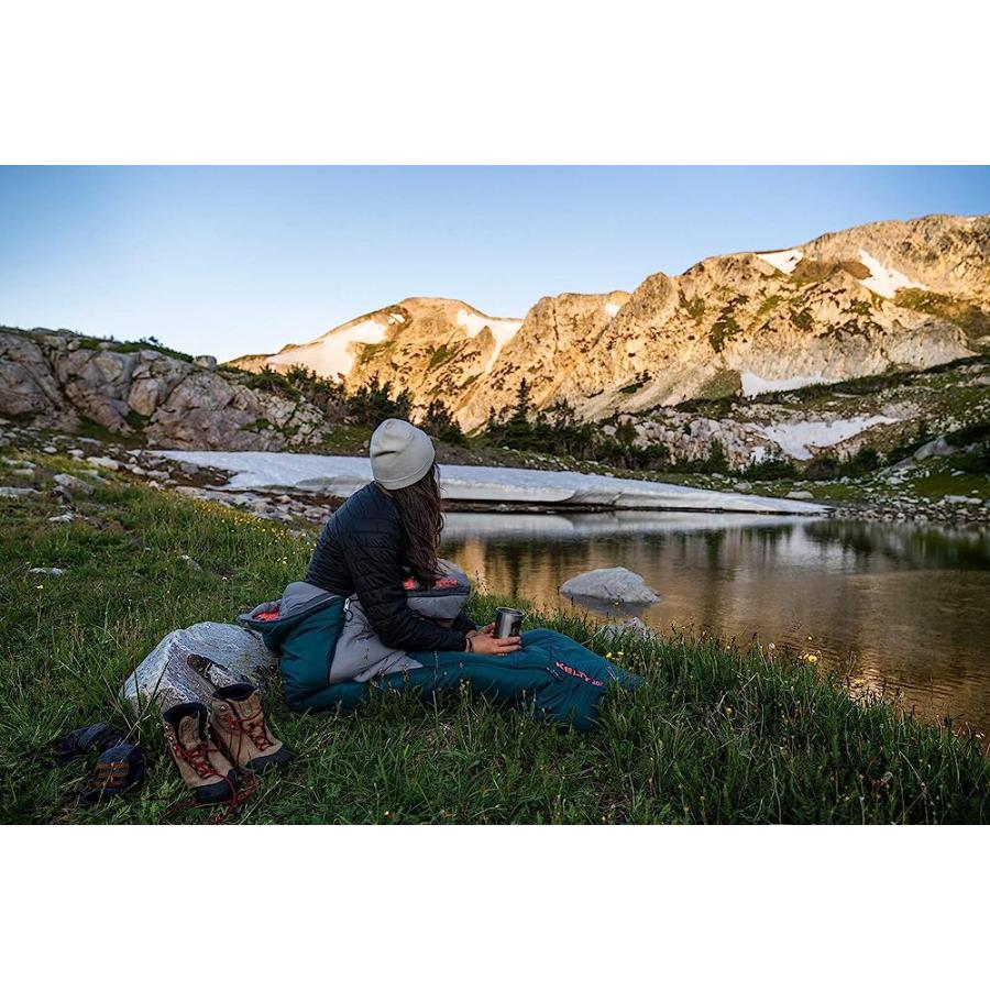 KELTY COSMIC SYNTHETIC FILL 20 DEGREE BACKPACKING SLEEPING BAG, WOMEN’S COMPRESSION STRAPS, STUFF SACK INCLUDED, GREEN | KELTY | 04