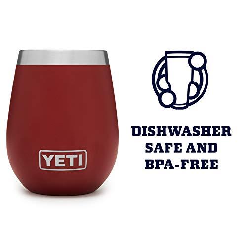 YETI Rambler 10オンス ワインタンブラー 真空断熱 ステンレス製、ブリックレッド | YETI | 03