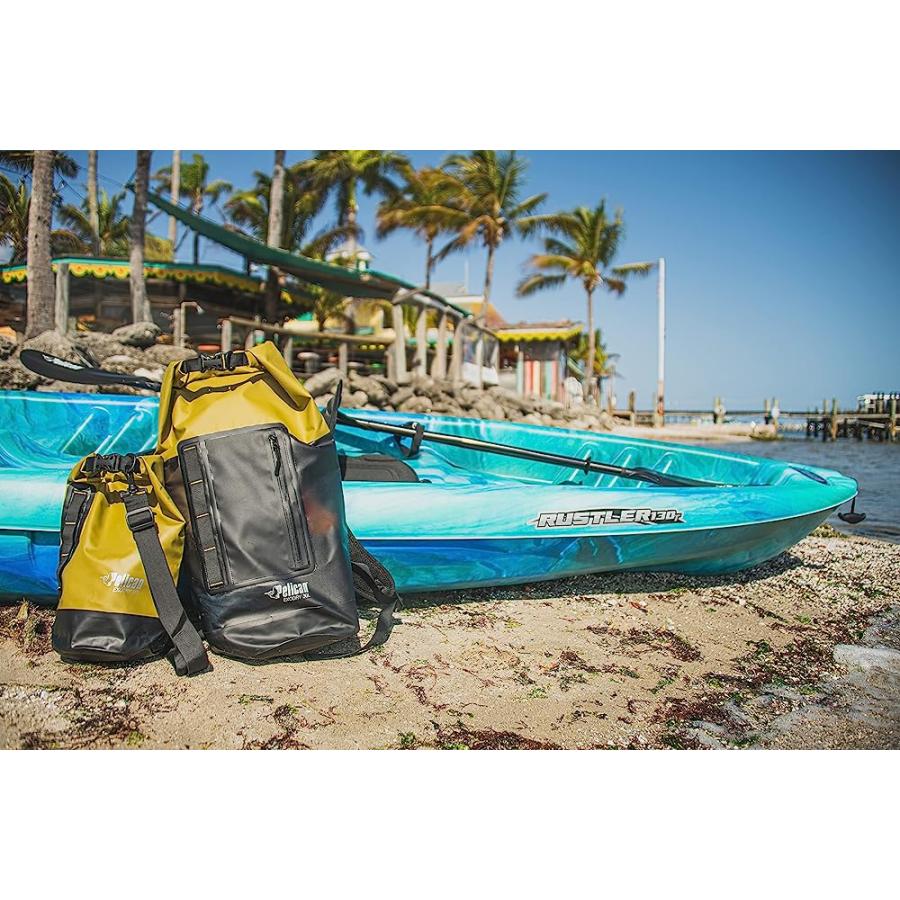 PELICAN EXODRY 20L MEDIUM DRYBAG BLACK WATERPROOF SHOULDER STRAPS THICK & LIGHTWEIGHT ROLL TOP DRY COMPRESSION KEEPS GEAR DRY FOR KAYAKING, RAFTI | PELICAN PRODUCTS | 05