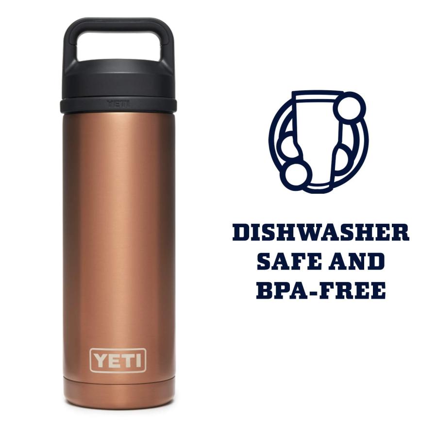 YETI Rambler 18オンス ボトル キャップ付き 真空断熱 ステンレス製、カッパー | YETI | 04