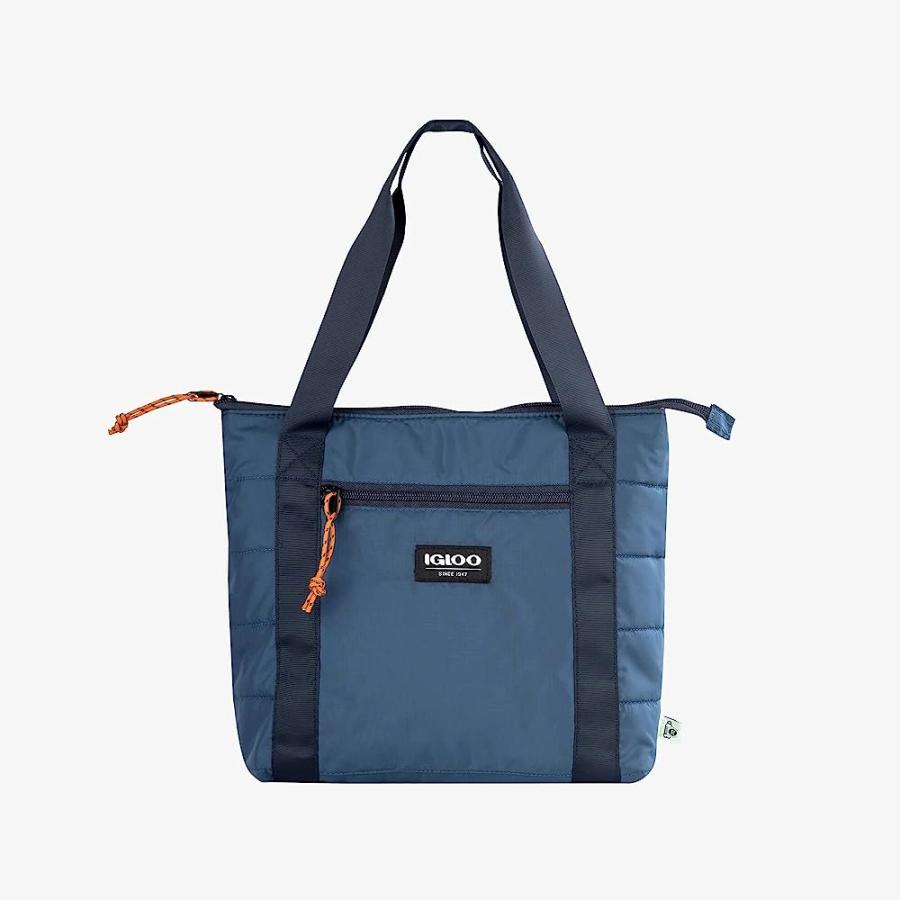 IGLOO DENIM 10-CAN PACKABLE PUFFER ECO-FRIENDLY SOFTSIDED BAG | igloo