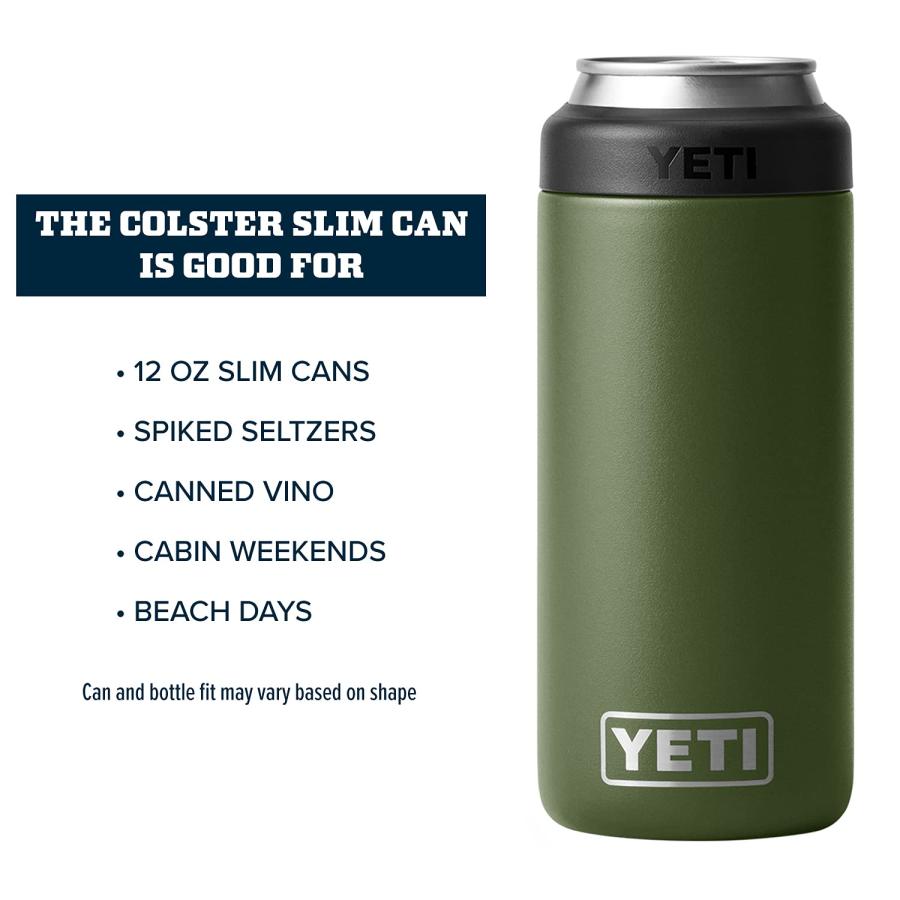 YETI Rambler 12オンス コルスター スリム缶クーラー:YETI 真空断熱 ステンレス製、ハイランズオリーブ | YETI | 03
