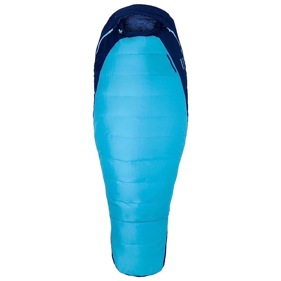 MARMOT WOMEN’S TRESTLES 15° SLEEPING BAG | INSULATED, WATER-RESISTANT, LEFT-ZIP, FRENCH BLUE/HARBOR BLUE | Marmot