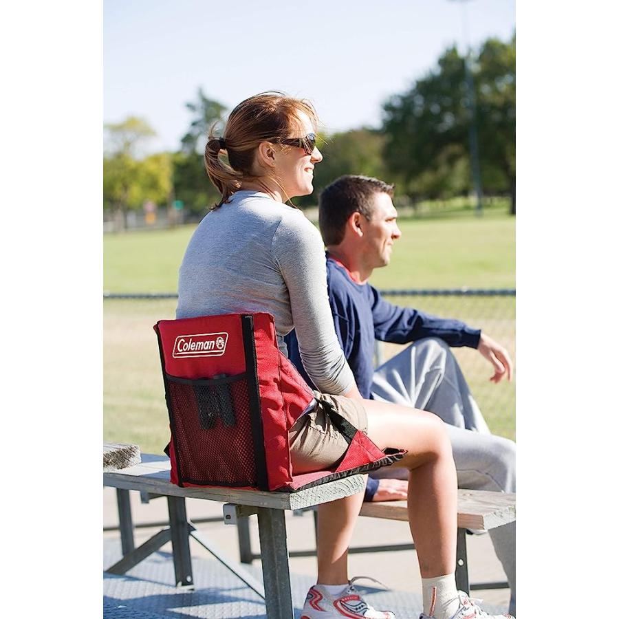 COLEMAN PORTABLE STADIUM SEAT CUSHION | LIGHTWEIGHT PADDED SEAT FOR SPORTING EVENTS AND OUTDOOR CONCERTS | BLEACHER CUSHION WITH BACKREST | Coleman | 01