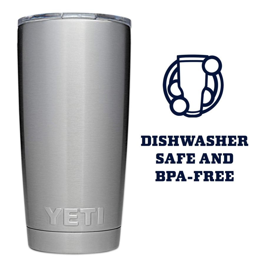YETI Rambler 20オンス タンブラー マグスライダー蓋付き 真空断熱 ステンレス製、ステンレス | YETI | 03