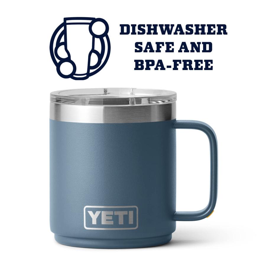YETI Rambler 10オンス スタッカブルマグ マグスライダー蓋付き 真空断熱 ステンレス製、ノルディックブルー | YETI | 03