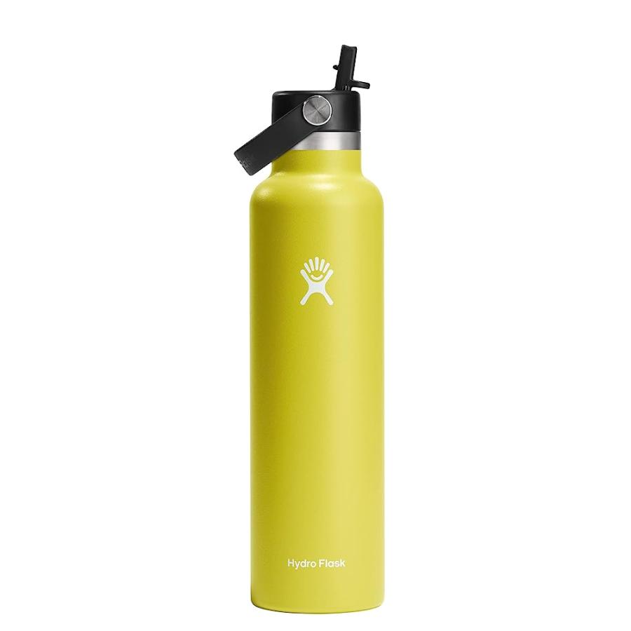 HYDRO FLASK 24 OZ STANDARD MOUTH WITH FLEX STRAW CAP STAINLESS STEEL REUSABLE WATER BOTTLE CACTUS -VACUUM INSULATED, DISHWASHER SAFE, BPA-FREE, N | HYDRO FLASK