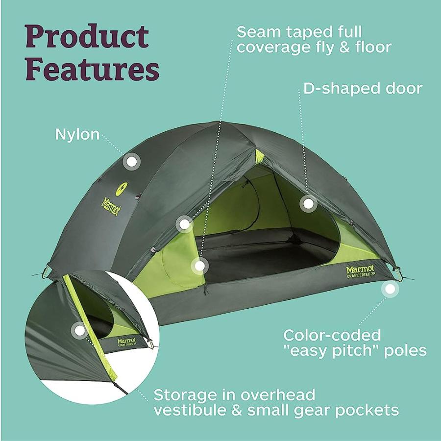 MARMOT CRANE CREEK 2-PERSON BACKPACKING AND CAMPING TENT | Marmot | 03