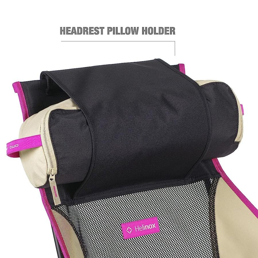 HELINOX CHAIR TWO ULTRALIGHT, HIGH-BACK, COLLAPSIBLE CAMPING CHAIR, BLACK/KHAKI/PURPLE, WITH POCKETS | Helinox | 03
