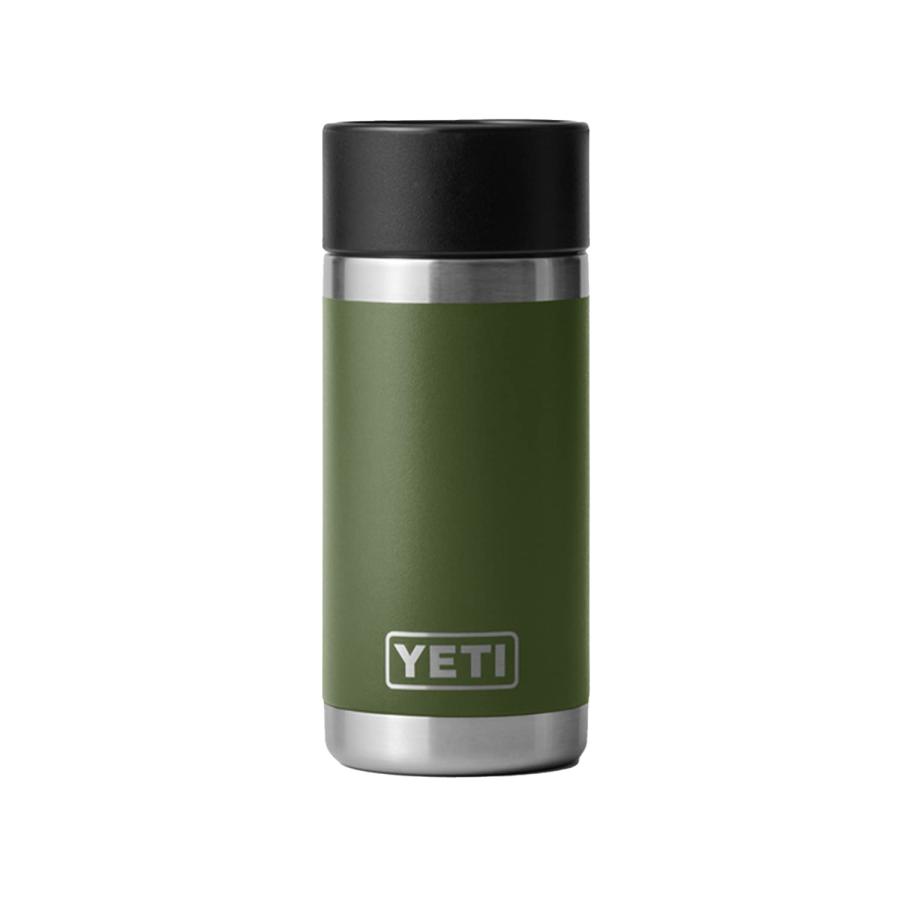 YETI Rambler 12オンス ボトル キャップ付き 真空断熱 ステンレス製、ハイランズオリーブ | YETI