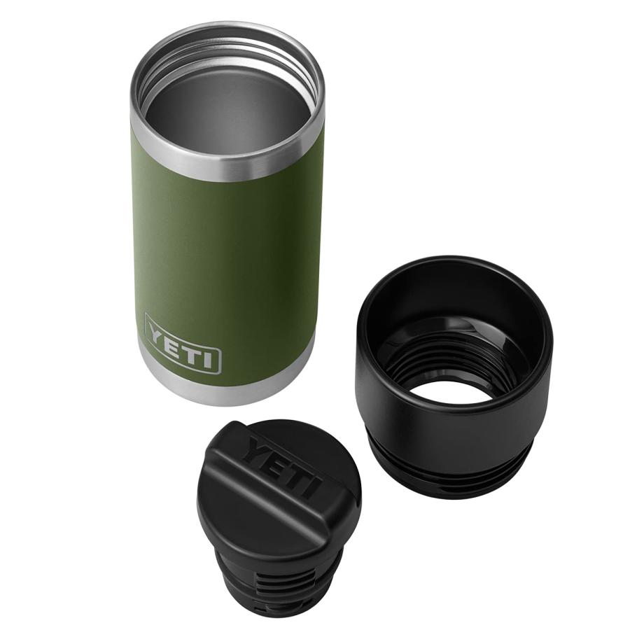 YETI Rambler 12オンス ボトル キャップ付き 真空断熱 ステンレス製、ハイランズオリーブ | YETI | 05