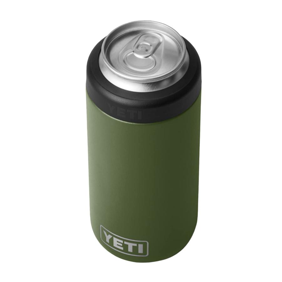 YETI Rambler 16オンス コルスター トール缶クーラー:YETI 真空断熱 ステンレス製、ハイランズオリーブ | YETI