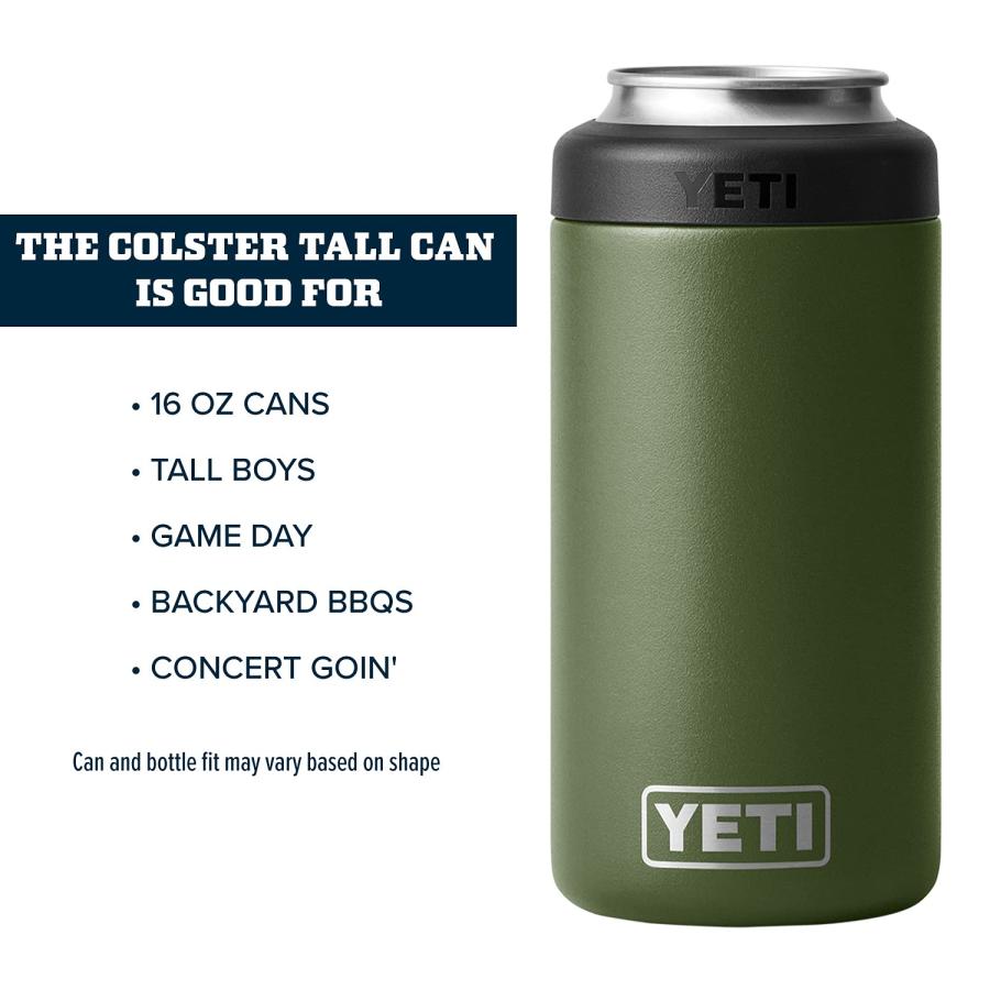 YETI Rambler 16オンス コルスター トール缶クーラー:YETI 真空断熱 ステンレス製、ハイランズオリーブ | YETI | 03