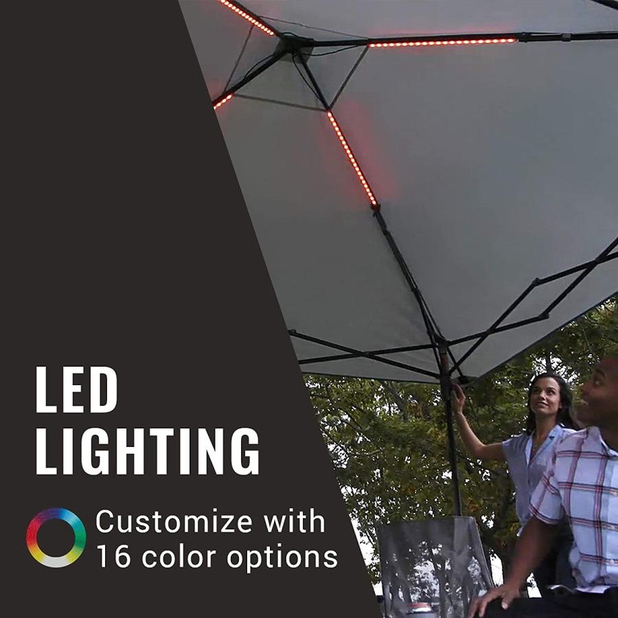 Coleman OneSource Rechargeable LED Lighted Canopy, 10 x 10 Canopy Tent, Shade Canopy Great for Beach, Yard, Tailgates, & Parties | Coleman | 02
