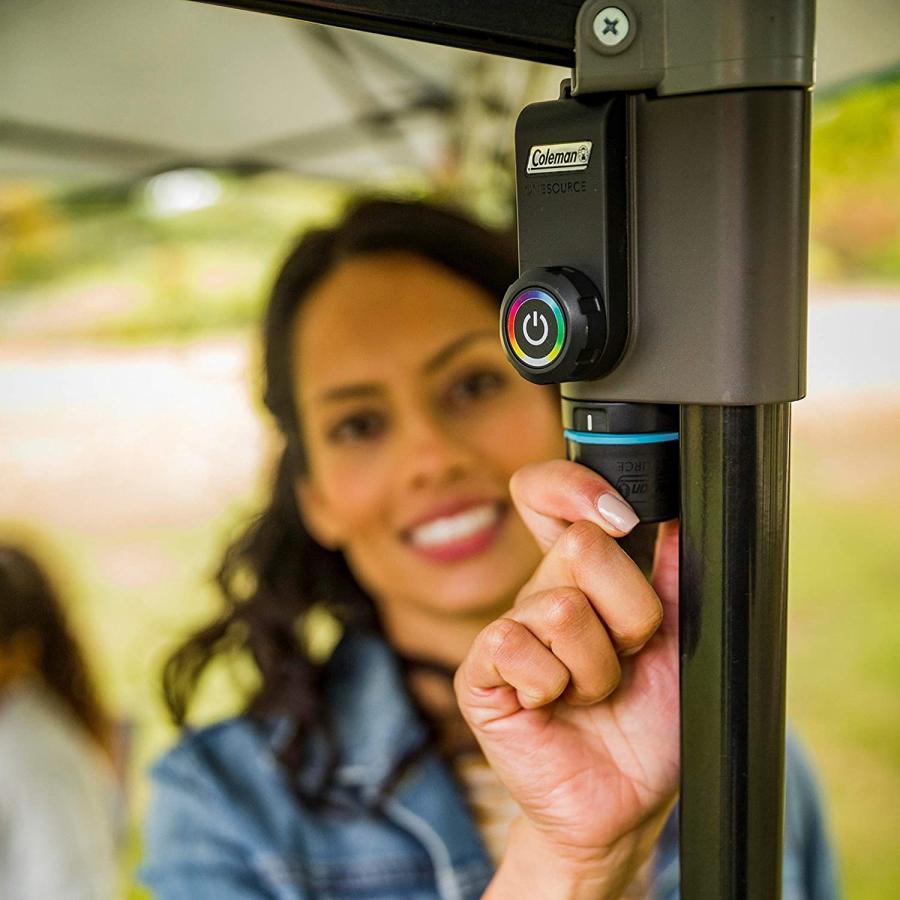 Coleman OneSource Rechargeable LED Lighted Canopy, 10 x 10 Canopy Tent, Shade Canopy Great for Beach, Yard, Tailgates, & Parties | Coleman | 09