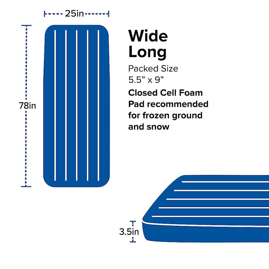 BIG AGNES DIVIDE, INSULATED SLEEPING PAD, WIDE LONG, WARM OLIVE, (25X78) | BIG AGNES | 05