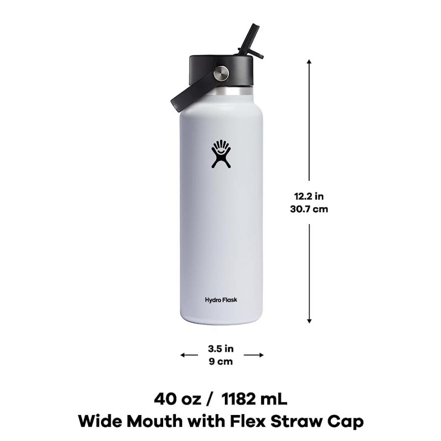 HYDRO FLASK 40 OZ WIDE FLEX STRAW CAP WHITE | HYDRO FLASK | 02