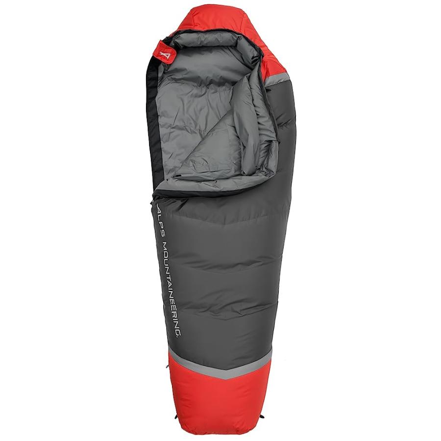 ALPS MOUNTAINEERING ZENITH 0° MUMMY SLEEPING BAG, REGULAR - CHARCOAL/RED - NEW | ALPS MOUNTAINEERING | 01