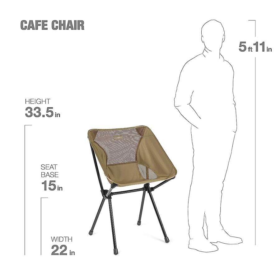 HELINOX CAF CHAIR COLLAPSIBLE OUTDOOR DINING CHAIR, COYOTE TAN | Helinox | 03