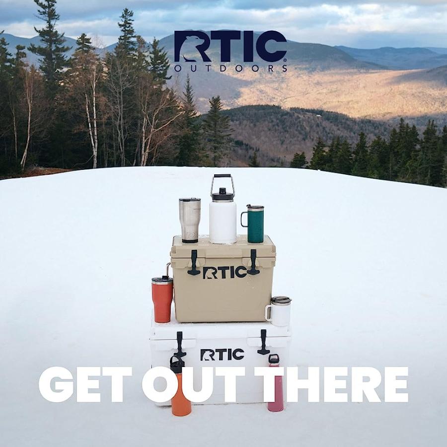 RTIC 40 OZ INSULATED TUMBLER STAINLESS STEEL COFFEE TRAVEL MUG WITH LID, SPILL PROOF, HOT BEVERAGE AND COLD, PORTABLE THERMAL CUP FOR CAR, CAMPIN |  | 03