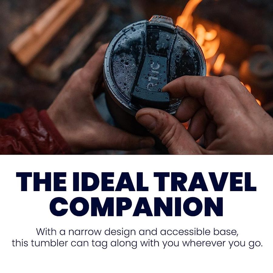 RTIC 40 OZ INSULATED TUMBLER STAINLESS STEEL COFFEE TRAVEL MUG WITH LID, SPILL PROOF, HOT BEVERAGE AND COLD, PORTABLE THERMAL CUP FOR CAR, CAMPIN |  | 04