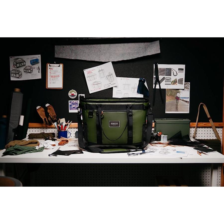 IGLOO PURSUIT 30-CAN PORTABLE-TOTE BAG COOLER WITH PADDED STRAP, CHIVE GREEN | igloo | 05