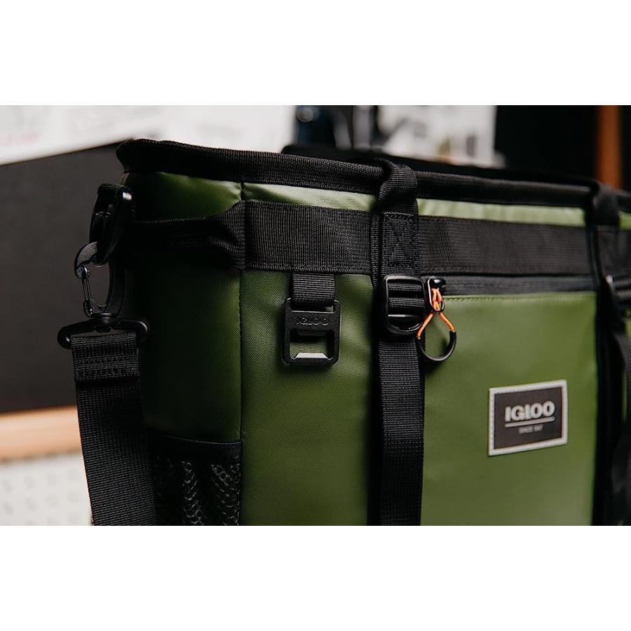 IGLOO PURSUIT 30-CAN PORTABLE-TOTE BAG COOLER WITH PADDED STRAP, CHIVE GREEN | igloo | 06