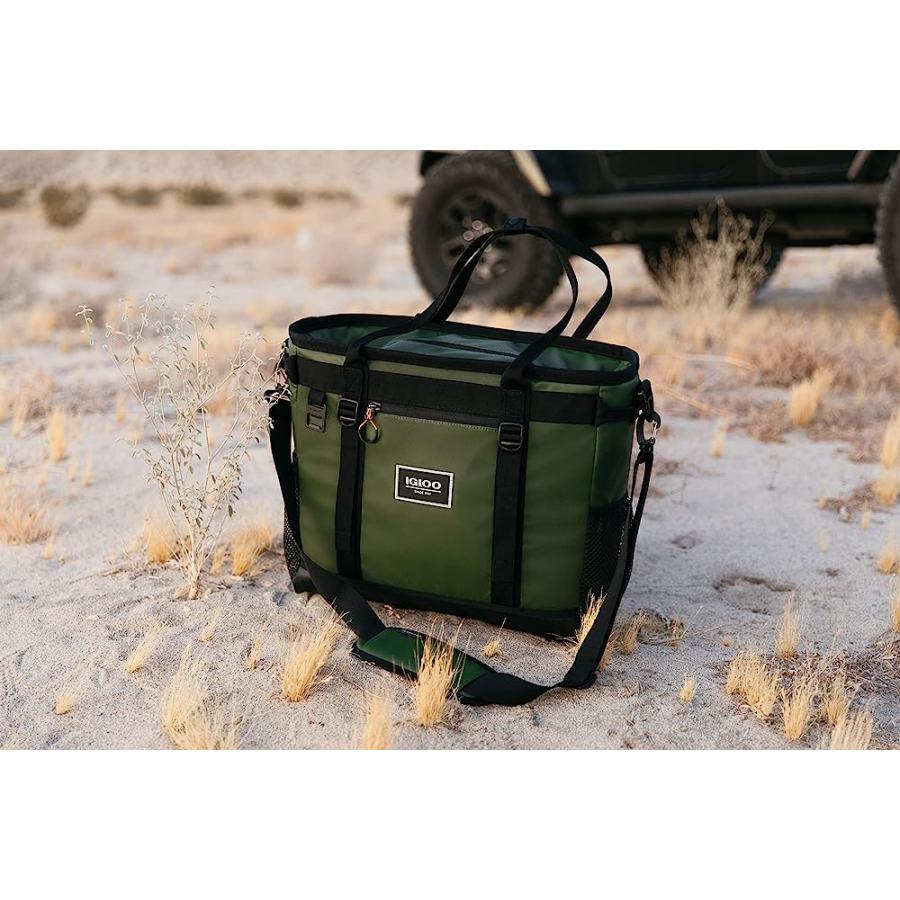 IGLOO PURSUIT 30-CAN PORTABLE-TOTE BAG COOLER WITH PADDED STRAP, CHIVE GREEN | igloo | 07