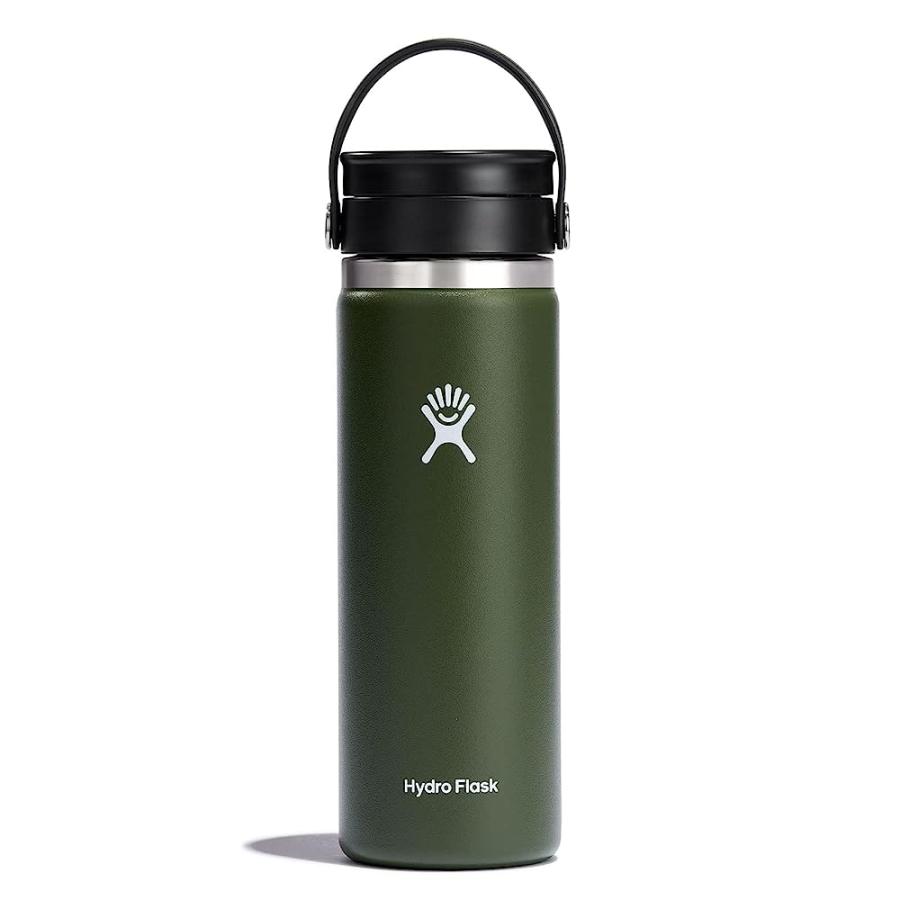 HYDRO FLASK 20 OZ WIDE MOUTH BOTTLE WITH FLEX SIP LID OLIVE | HYDRO FLASK