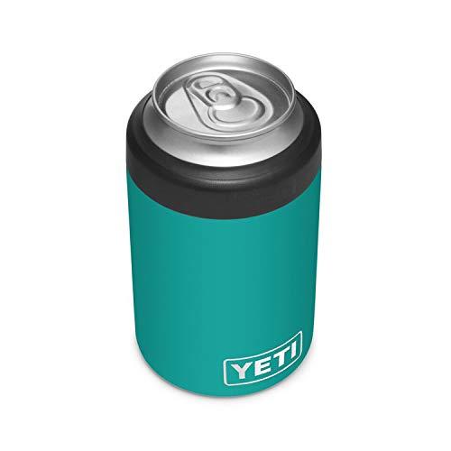 YETI Rambler 12オンス コルスター 標準缶クーラー:YETI 真空断熱 ステンレス製、アクアファーブルー | YETI