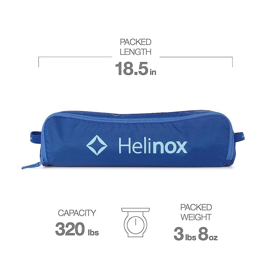 HELINOX SUNSET CHAIR LIGHTWEIGHT, HIGH-BACK, COMPACT, COLLAPSIBLE CAMPING CHAIR, BLUE BLOCK, WITH POCKETS | Helinox | 01