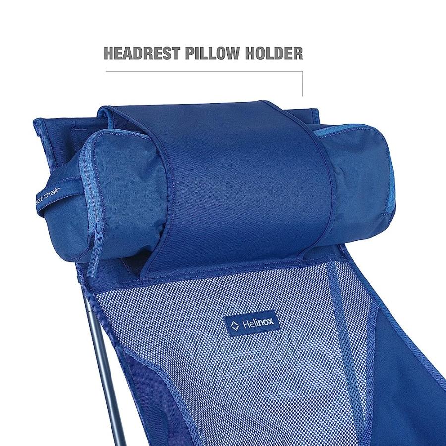 HELINOX SUNSET CHAIR LIGHTWEIGHT, HIGH-BACK, COMPACT, COLLAPSIBLE CAMPING CHAIR, BLUE BLOCK, WITH POCKETS | Helinox | 04