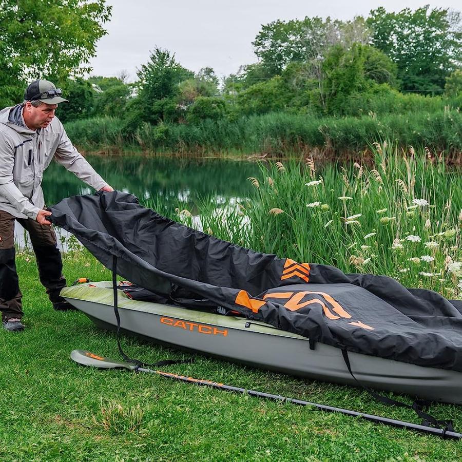 PELICAN CATCH KAYAK COVER STORAGE DUST COVER WATER-REPELLENT AND & UV PROTECTION KAYAK COVER HEAVY DUTY 2 SIZES,GREY | PELICAN PRODUCTS | 01