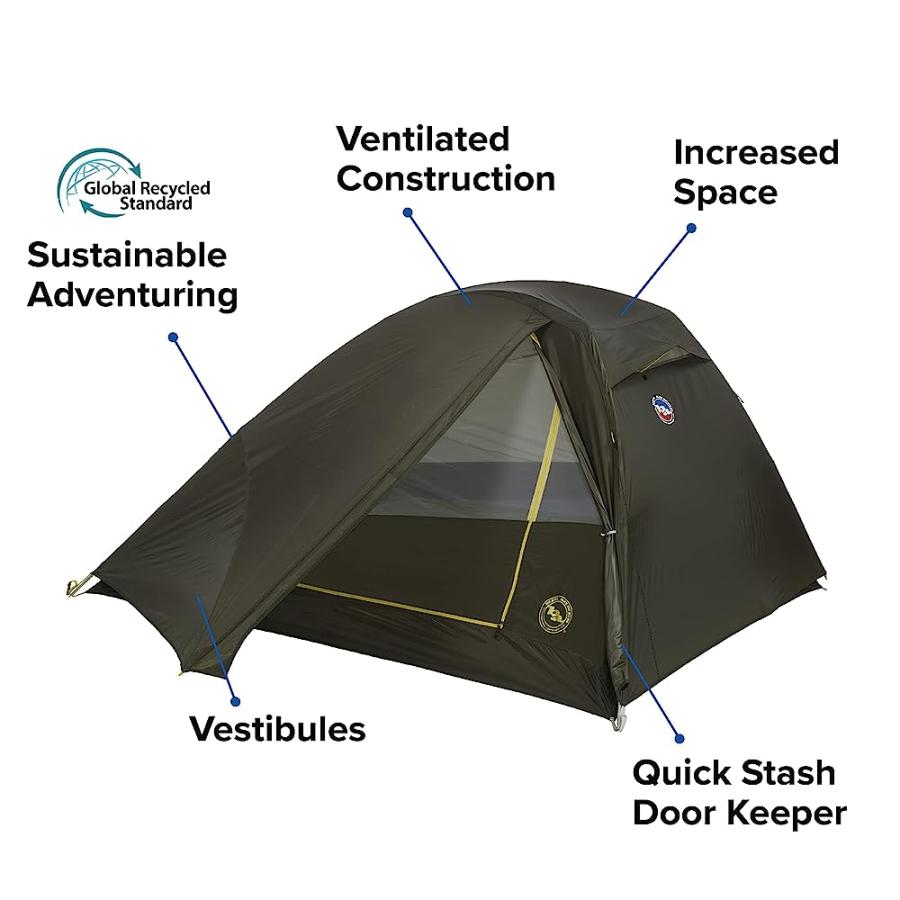 BIG AGNES CRAG LAKE SL2 TENT, DARK OLIVE, 2 PERSON | BIG AGNES | 02