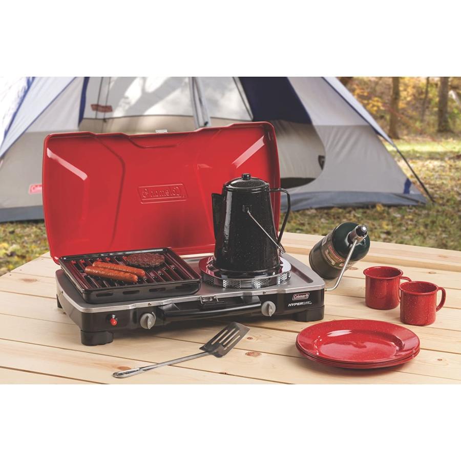 Coleman Hyperflame Fyresergeant 2 Burner 3-IN-1 Propane Stove , Red | Coleman | 03