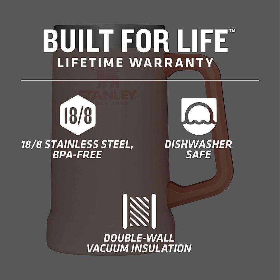 STANLEY 10-02874-141 THE BIG GRIP BEER STEIN LIMESTONE 24OZ / .7L | STANLEY | 02