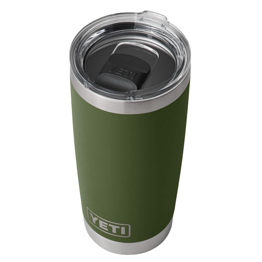 YETI Rambler 20オンス タンブラー マグスライダー蓋付き 真空断熱 ステンレス製、ハイランズオリーブ | YETI