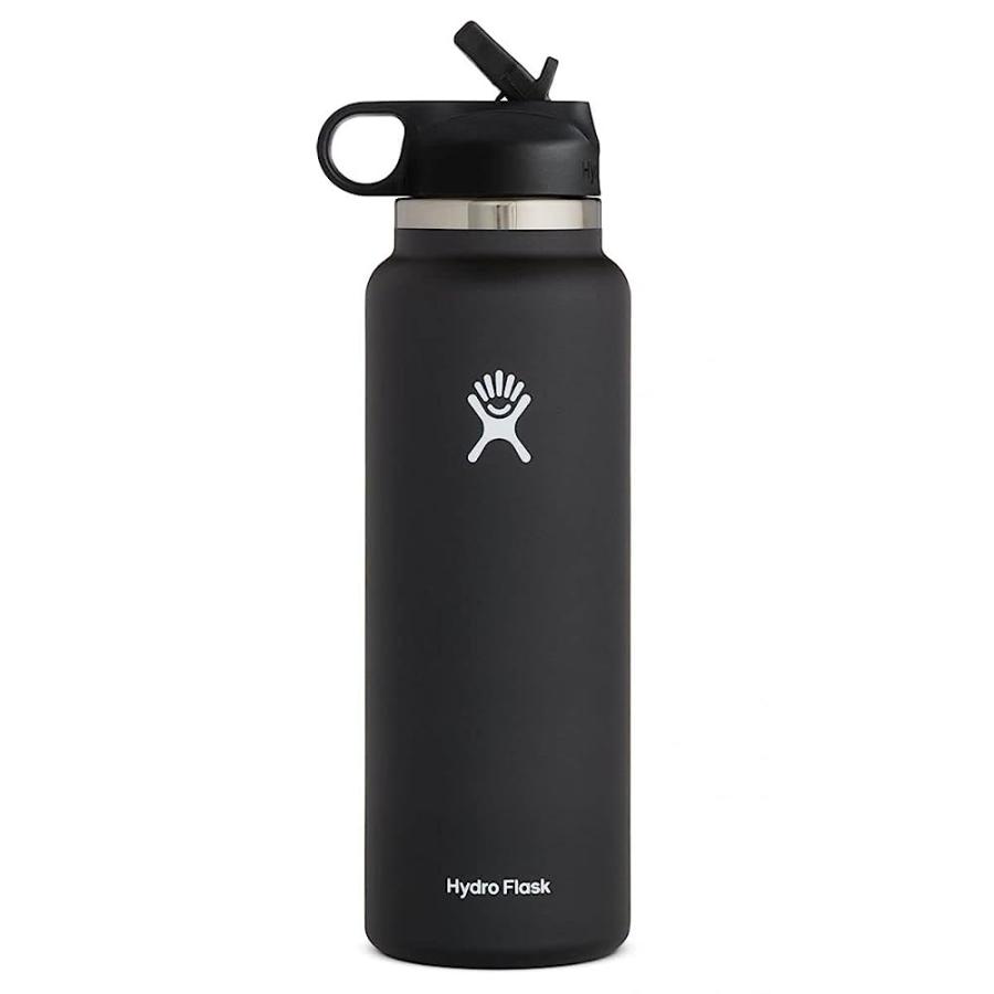 HYDRO FLASK 40 OZ WIDE MOUTH STRAW LID BLACK | HYDRO FLASK