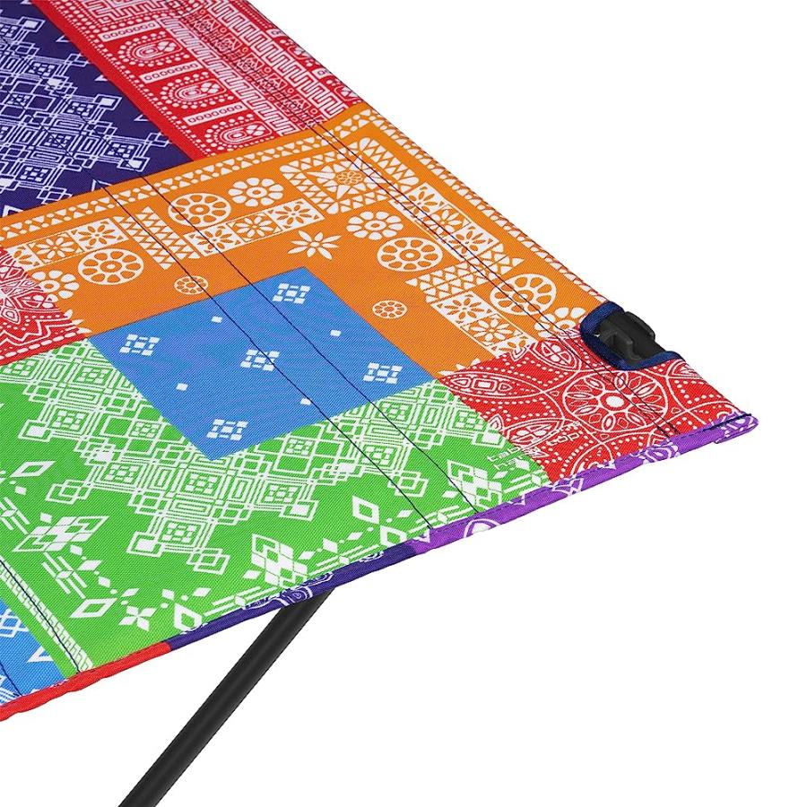 HELINOX TABLE ONE HARD TOP LIGHTWEIGHT, COLLAPSIBLE, PORTABLE, OUTDOOR CAMPING TABLE, LARGE - 30 X 22.5 INCHES, RAINBOW BANDANA | Helinox | 06