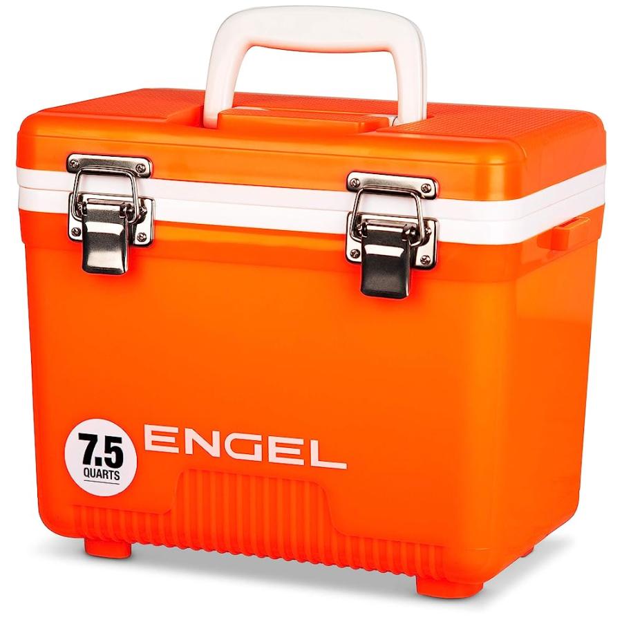 ENGEL UC7 7.5QT LEAK-PROOF, AIR TIGHT, DRYBOX COOLER AND SMALL HARD SHELL LUNCHBOX FOR MEN AND WOMEN IN ORANGE HIGH-VISIBILITY |  | 01