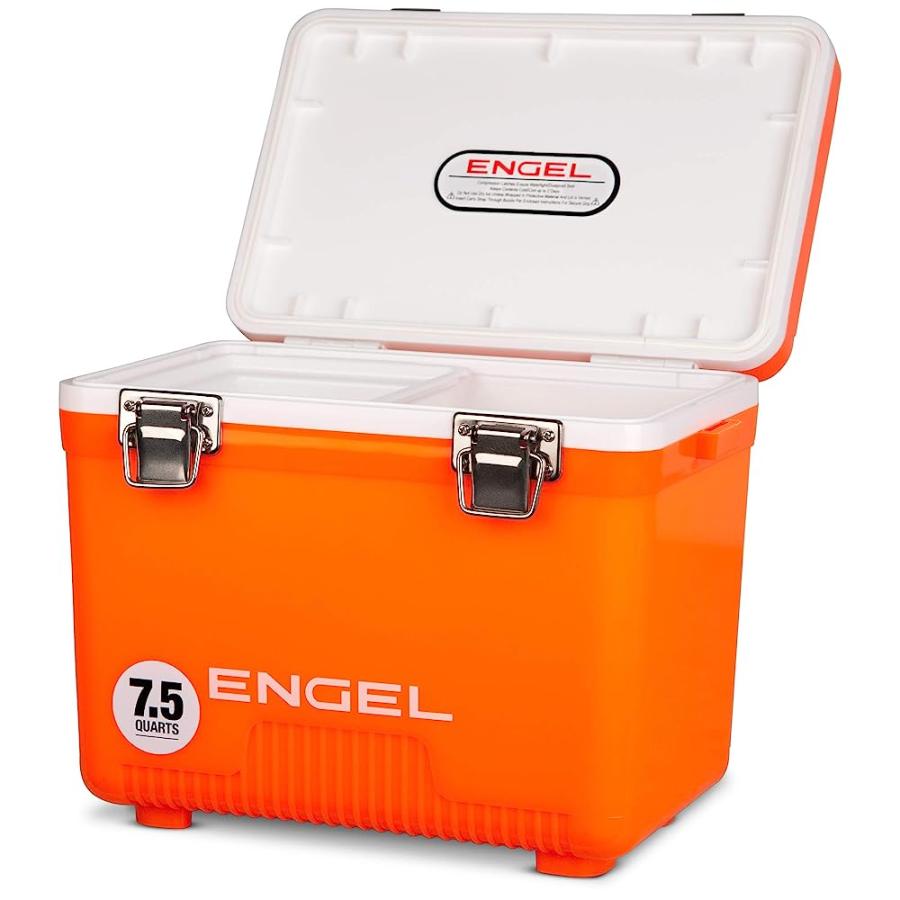 ENGEL UC7 7.5QT LEAK-PROOF, AIR TIGHT, DRYBOX COOLER AND SMALL HARD SHELL LUNCHBOX FOR MEN AND WOMEN IN ORANGE HIGH-VISIBILITY |  | 02