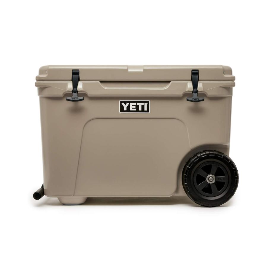 YETI Tundra Haul ポータブル ホイール付きクーラー:YETIボックス、デザートタン | YETI