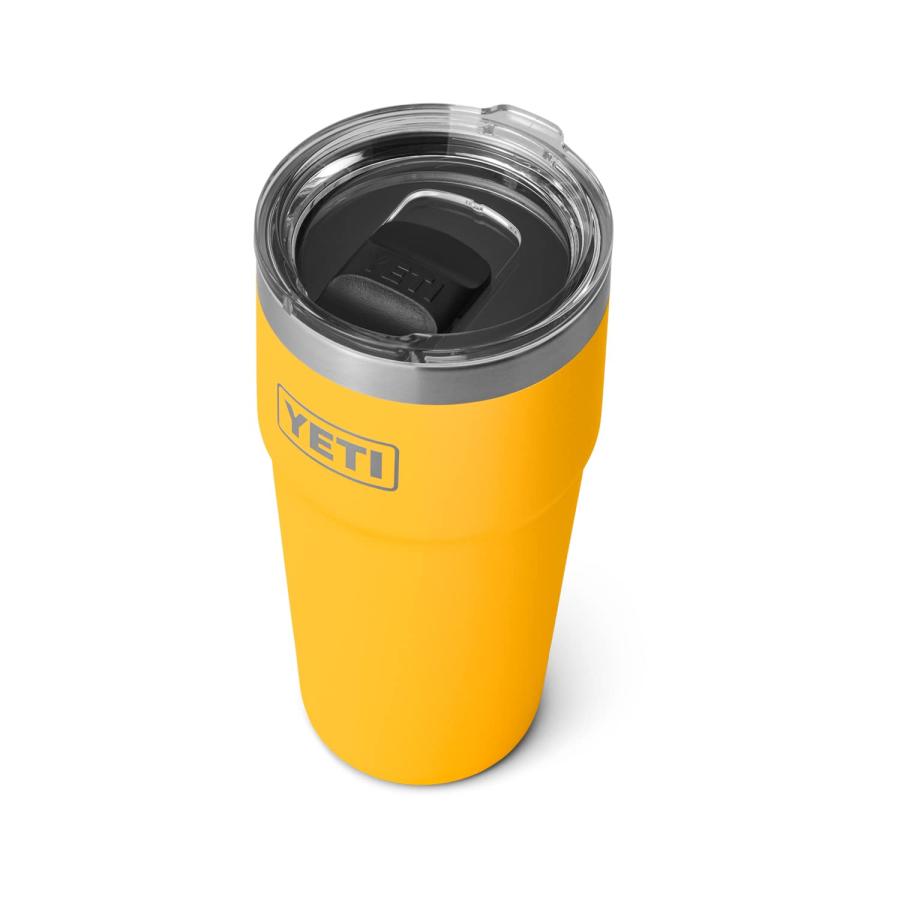 YETI Rambler 16オンス スタッカブルパイント マグスライダー蓋付き 真空断熱 ステンレス製、アルパインイエロー | YETI