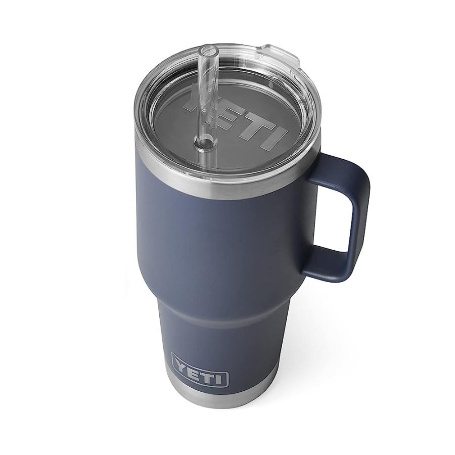 YETI RAMBLER 35 OZ STRAW MUG, VACUUM INSULATED, STAINLESS STEEL, NAVY | YETI