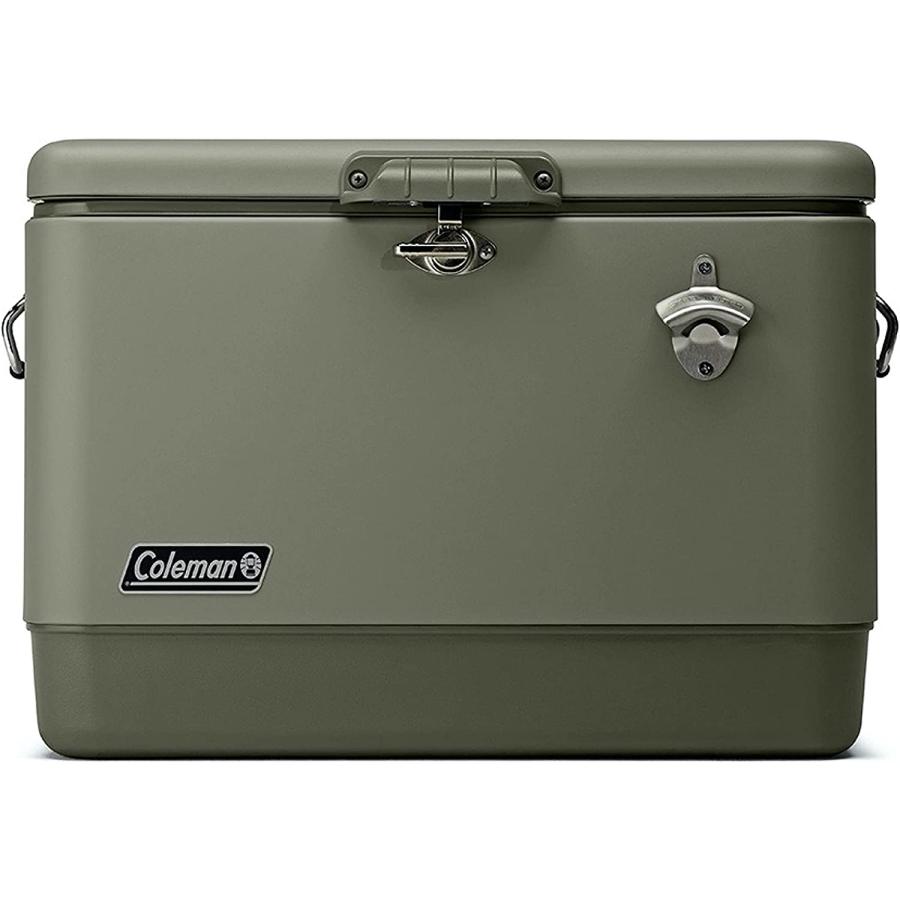 Coleman Reunion Insulated Portable Ice Chest, 54qt Steel Belted Leak Resistant Cooler with Heavy Duty Latch, Handles and Drain | Coleman
