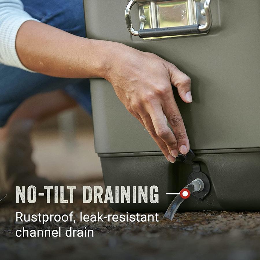 Coleman Reunion Insulated Portable Ice Chest, 54qt Steel Belted Leak Resistant Cooler with Heavy Duty Latch, Handles and Drain | Coleman | 03