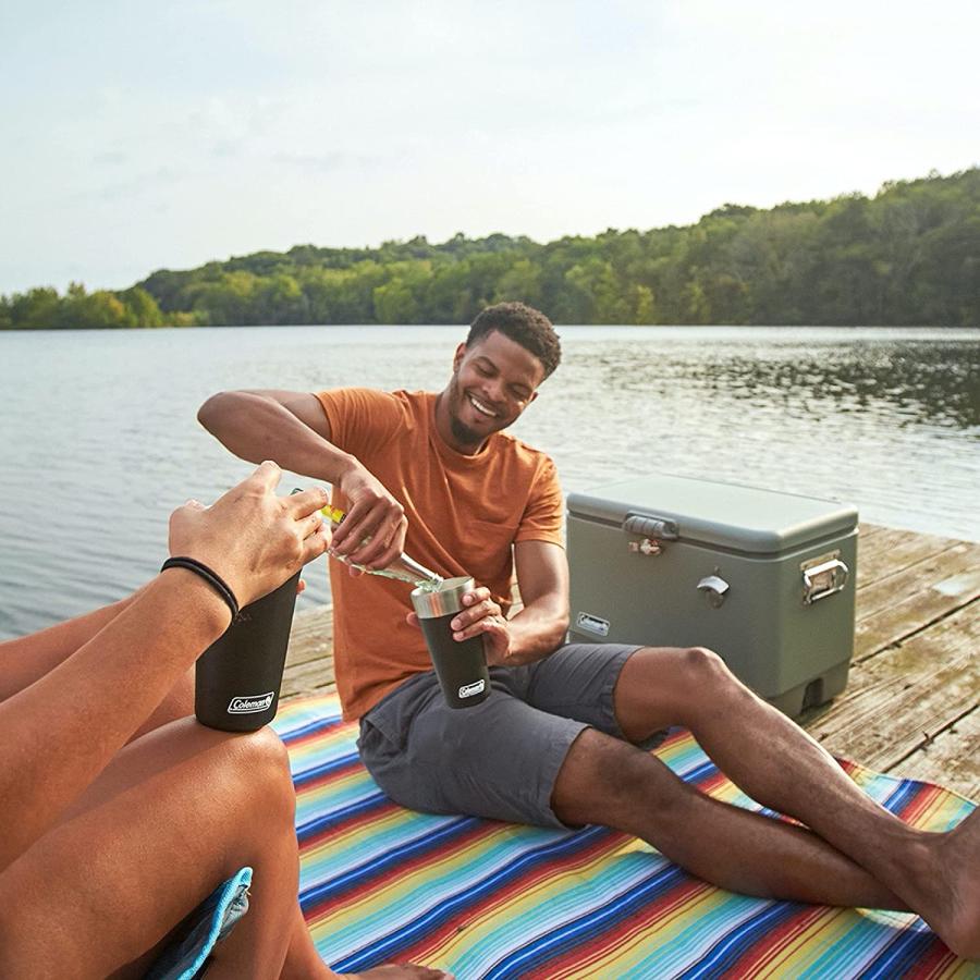 Coleman Reunion Insulated Portable Ice Chest, 54qt Steel Belted Leak Resistant Cooler with Heavy Duty Latch, Handles and Drain | Coleman | 06