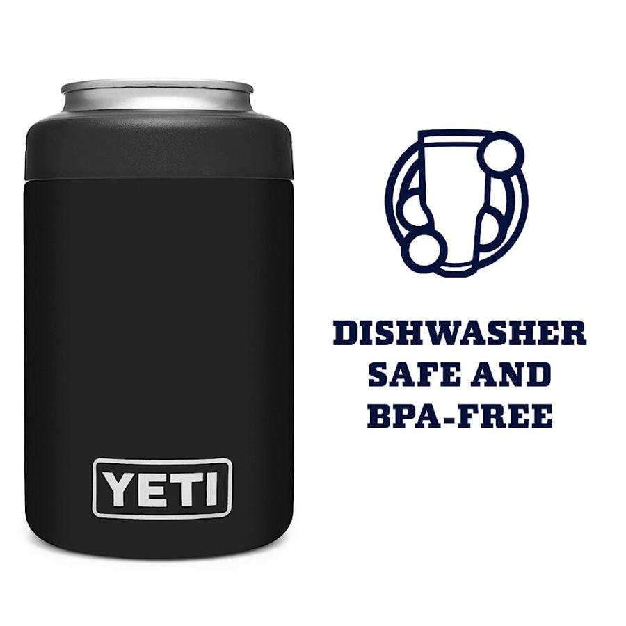 YETI RAMBLER 12 OZ. COLSTER CAN INSULATOR FOR STANDARD SIZE CANS, BLACK (NO CAN INSERT) | YETI | 04