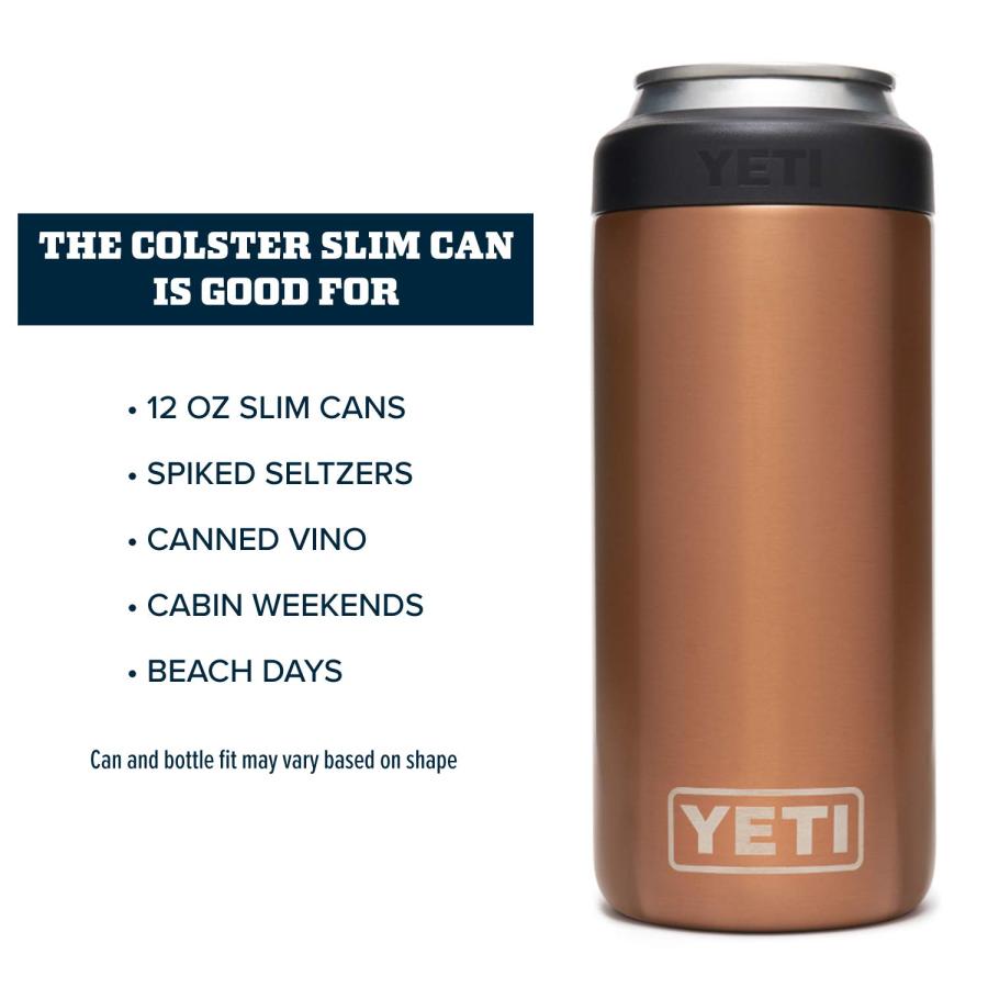YETI Rambler 12オンス コルスター スリム缶クーラー:YETI 真空断熱 ステンレス製、カッパー | YETI | 03